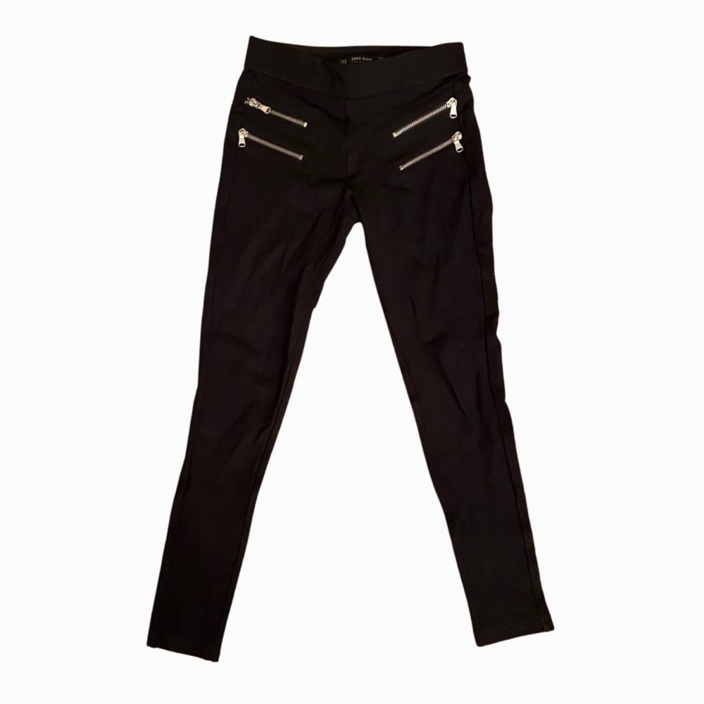 Zara moto zipper forming leggings- Size XS
